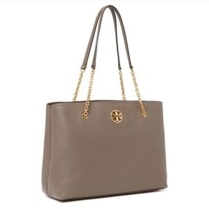 Tory Burch Carson Tote (Gently Used)-silver maple